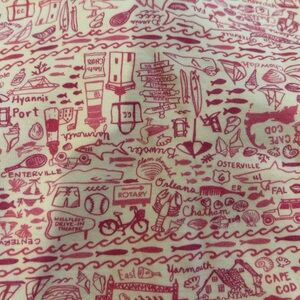 Pink and white cape cod graphic print pjs